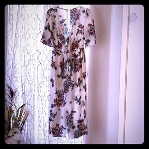 Tie front quarter pant romper